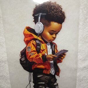 Yellow Hoodie with Earphones